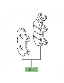 Plaquettes de frein Kawasaki 430820100