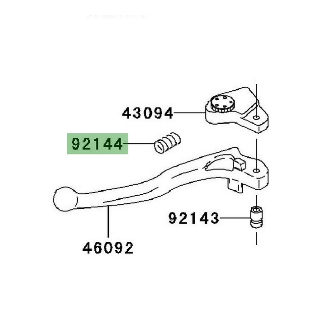 Levier d'embrayage d'origine Kawasaki 460920569