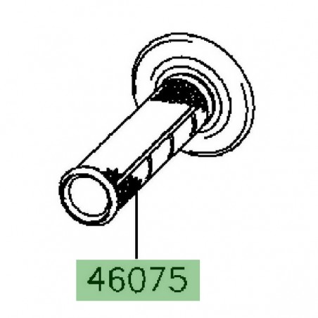 Poignée caoutchouc gauche Kawasaki KLX 125 (2010-2016) | Réf. 460750082