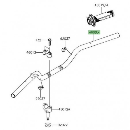 Guidon d'origine Kawasaki KLX 125 (2010-2016) | Réf. 460030594458