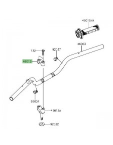 Pontet supérieur de guidon Kawasaki KLX 125 (2010-2016)