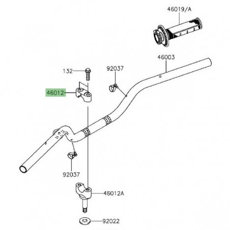 Pontet supérieur de guidon Kawasaki KLX 125 (2010-2016) | Réf. 460120023458