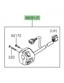 Commodo gauche Kawasaki KLX 125 (2010-2016) | Réf. 460910179 - 460910275