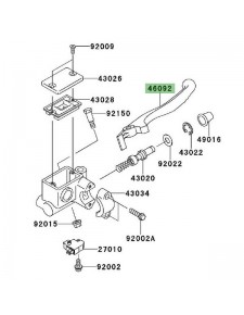 Levier de frein Kawasaki KLX 125 (2010-2016) | Réf. 460921140