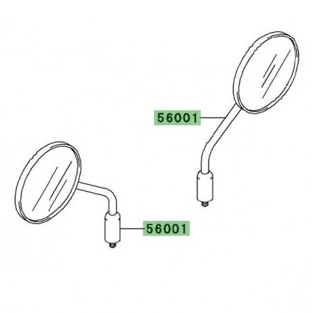 Rétroviseur d'origine Kawasaki KLX 125 (2010-2016) | Réf. 560010137