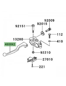 Levier d'embrayage Kawasaki KLX 125 (2010-2016) | Réf. 460920050