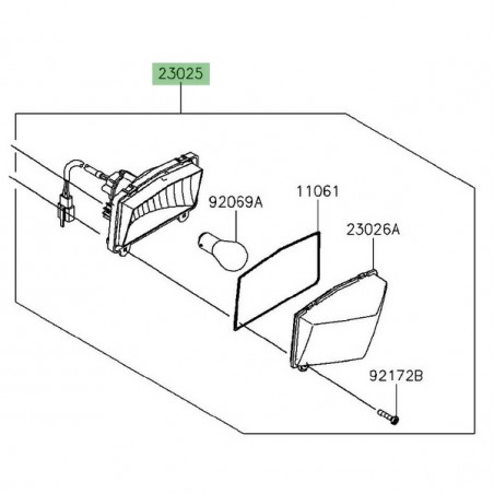 Feu arrière Kawasaki KLX 125 (2010-2016) | Réf. 230250067 - 230250355