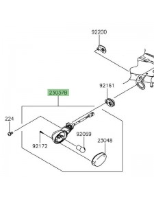 Clignotant arrière gauche Kawasaki KLX 125 (2010-2016) | Réf. 230370374