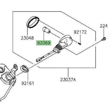 Ampoule (12V-10W) clignotants avant Kawasaki KLX 125 (2010-2016) | Réf. 920690003