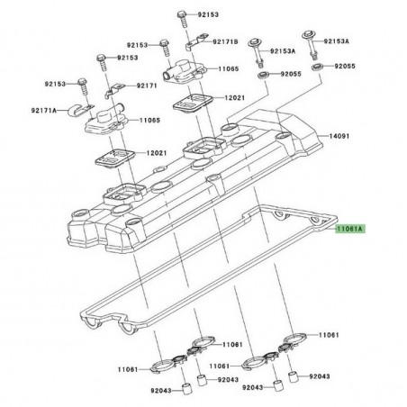 Joint de cache culbuteur Kawasaki Z750 (2004-2006) | Réf. 110611165
