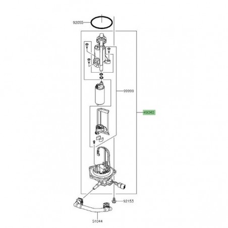 Pompe à essence d'origine Kawasaki KLX 125 (2010-2016) | Réf. 490400043