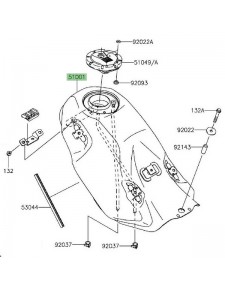 Réservoir d'essence Kawasaki KLX 125 (2010-2016)