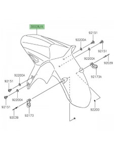 Garde-boue avant peint Kawasaki Versys 1000 (2019-2024) |Moto Shop 35