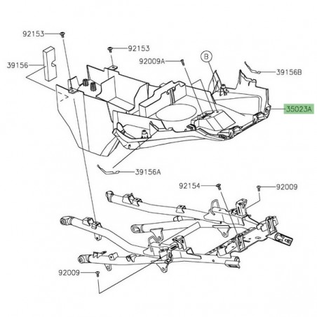 Passage de roue arrière Kawasaki Versys 1000 (2019-2024) | Réf. 350230462