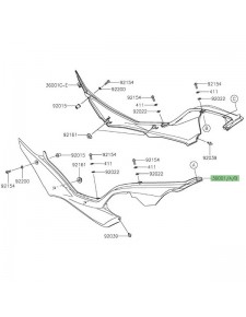 Coque arrière gauche peinte Kawasaki Versys 1000 (2019-2024) | Moto Shop 35