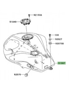 Réservoir d'essence d'origine peint Kawasaki Z750R (2011-2012) | Moto Shop 35