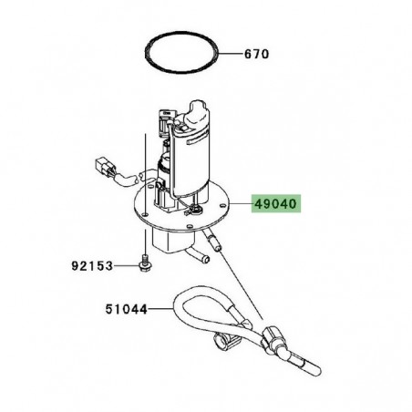 Pompe à essence d'origine Kawasaki Z750R (2011-2012) | Réf. 490400724