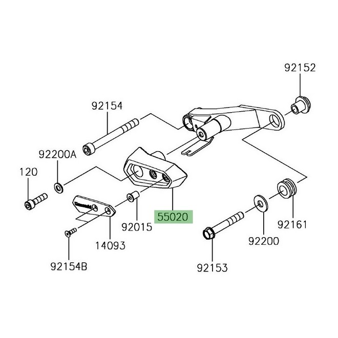 Patin de rechange Kawasaki 550201997 | Moto Shop 35