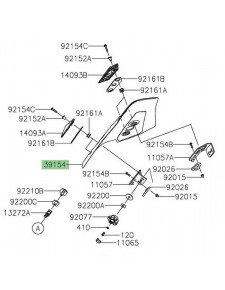 Pare-brise d'origine Kawasaki Versys 1000 (2019-2024) | Réf. 391540361