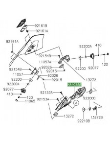 Support pare-brise d'origine Kawasaki Versys 1000 (2019-2021) | Réf. 230621203