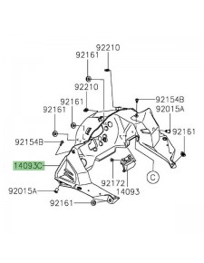 Entourage de compteur Kawasaki Versys 1000 (2019-2024) | Réf. 140930910