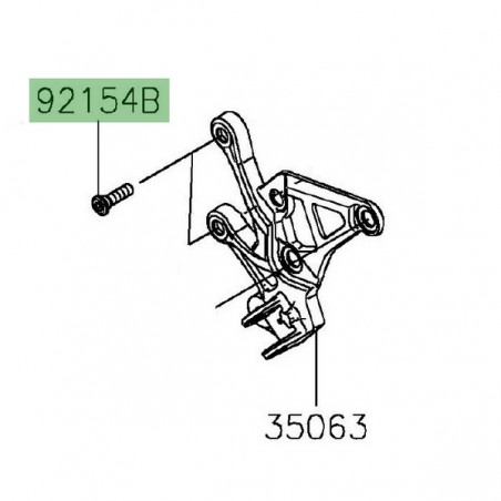 Vis M8x28 fixation platine repose-pied avant Kawasaki Z900 (2017-2019) | Réf. 921542334