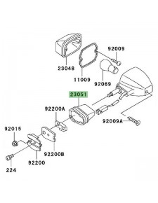 Caoutchouc clignotants avant Kawasaki 230511207 | Moto Shop 35