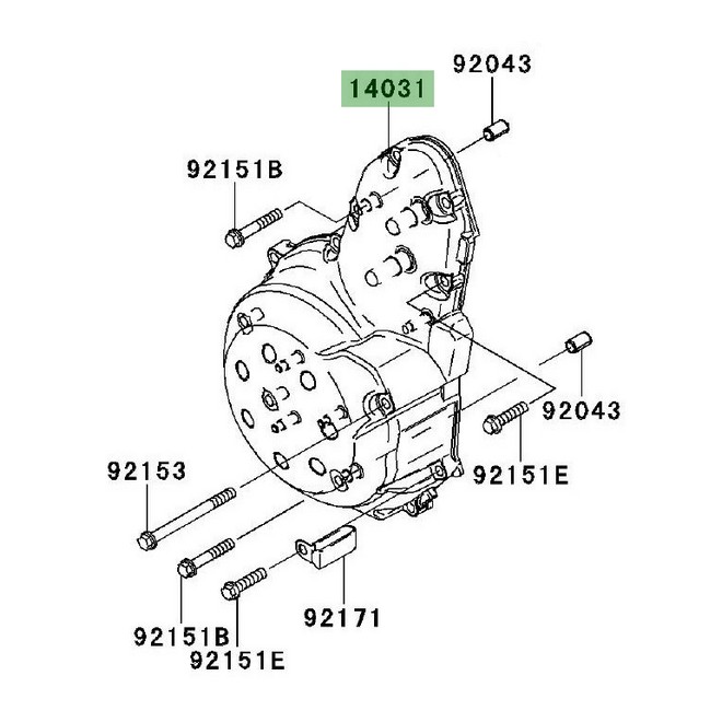 Carter d'alternateur Kawasaki Er-6n (2006-2008) | Réf. 140310591
