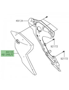 Écope de radiateur gauche peinte Kawasaki Versys 1000 (2019-2024) | Moto Shop 35