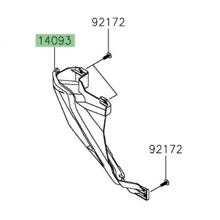 Obturateur de système d'éclairage de virages gauche Kawasaki Versys 1000 (2019-2024) | Réf. 140930748