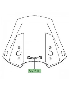 Autocollant "Kawasaki" pare-brise Kawasaki Versys 1000 (2019-2024) |Réf. 560542185