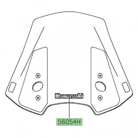 Autocollant "Kawasaki" pare-brise Kawasaki Versys 1000 (2019-2024) |Réf. 560542185