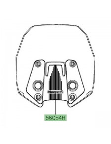 Autocollant "Kawasaki" pare-brise Kawasaki Versys 1000 SE (2019-2024) |Réf. 560542185