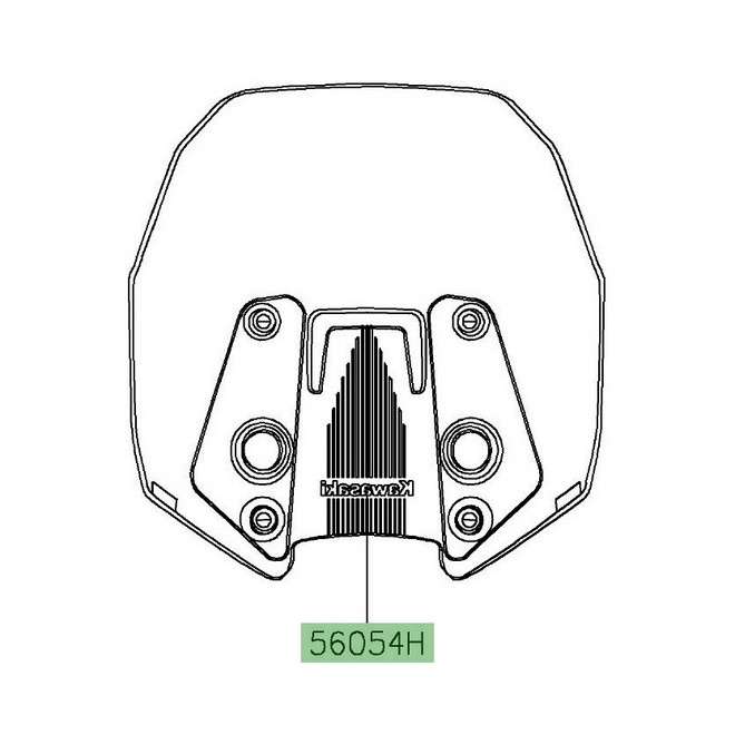 Autocollant "Kawasaki" pare-brise Kawasaki Versys 1000 SE (2019-2024) |Réf. 560542185