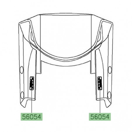 Autocollant "KTRC ABS" garde-boue avant Kawasaki Versys 1000 (2019-2024) | Moto Shop 35