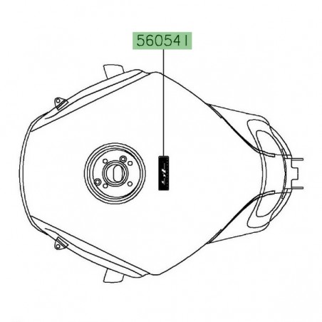 Autocollant 3D "SE" réservoir Kawasaki Versys 1000 (2019-2020) |Réf. 560542435