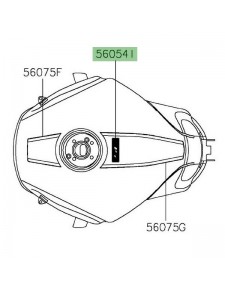 Autocollant 3D "SE" réservoir Kawasaki Versys 1000 SE (2019-2024) |Réf. 560542435