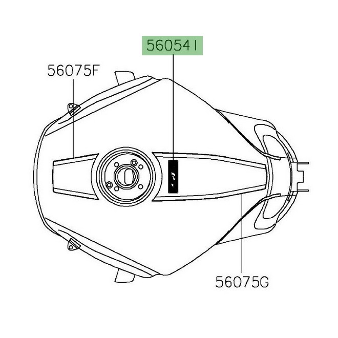 Autocollant 3D "SE" réservoir Kawasaki Versys 1000 SE (2019-2024) |Réf. 560542435