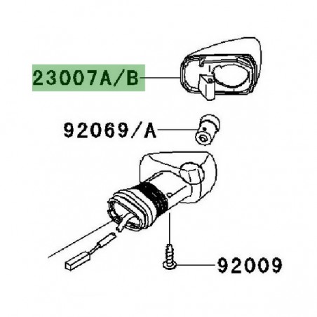 Cabochon clignotant avant droit Kawasaki Versys 650 (2007-2009) | Réf. 230070040 - 230070102