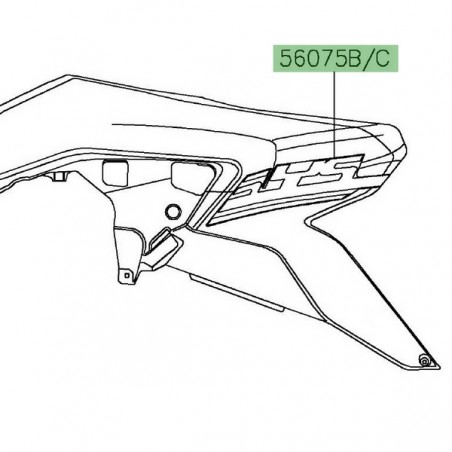 Autocollant décoratif flanc de réservoir Kawasaki Versys 1000 SE (2019-2020) | Moto Shop 35