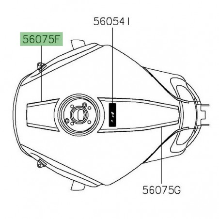 Bande avant de réservoir Kawasaki Versys 1000 SE (2019-2020) | Moto Shop 35