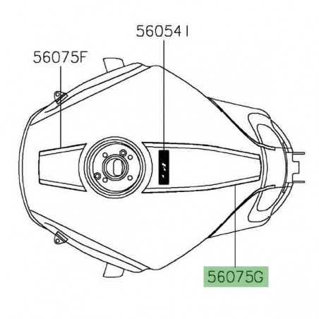 Bande arrière de réservoir Kawasaki Versys 1000 SE (2019-2020) | Moto Shop 35