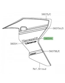 Autocollant "Kawasaki" écope de radiateur peinte Kawasaki Versys 1000 (2019-2022) | Moto Shop 35