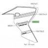 Autocollant "Kawasaki" écope de radiateur peinte Kawasaki Versys 1000 (2019-2024)