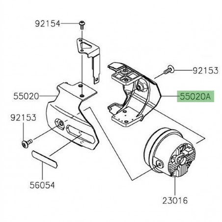 Protection intérieur feux additionnels Leds Kawasaki | Réf. 550201826