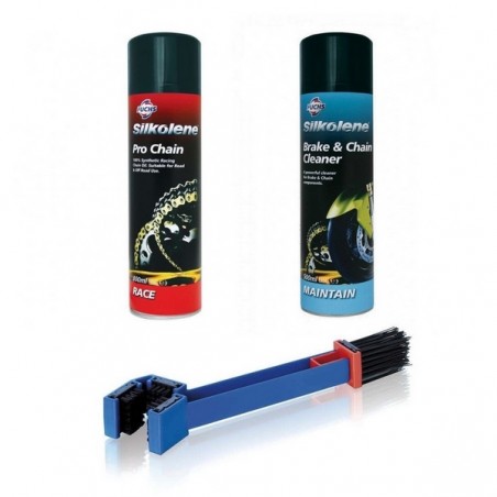 Pack nettoyage/graissage/entretien kit chaîne | Moto Shop 35