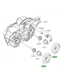 Obturateur caoutchouc optique avant Kawasaki Z900 (2017-2019) | Réf. 490160642