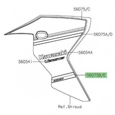 Autocollant "1000" écope de radiateur peinte Kawasaki Versys 1000 (2019-2020) | Moto Shop 35