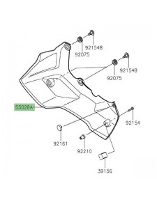 Sabot moteur droit Kawasaki Versys 1000 (2019-2024) | Réf. 550280689