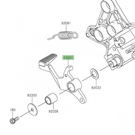 Pédale de frein Kawasaki Versys 1000 (2019-2024) | Réf. 430010761